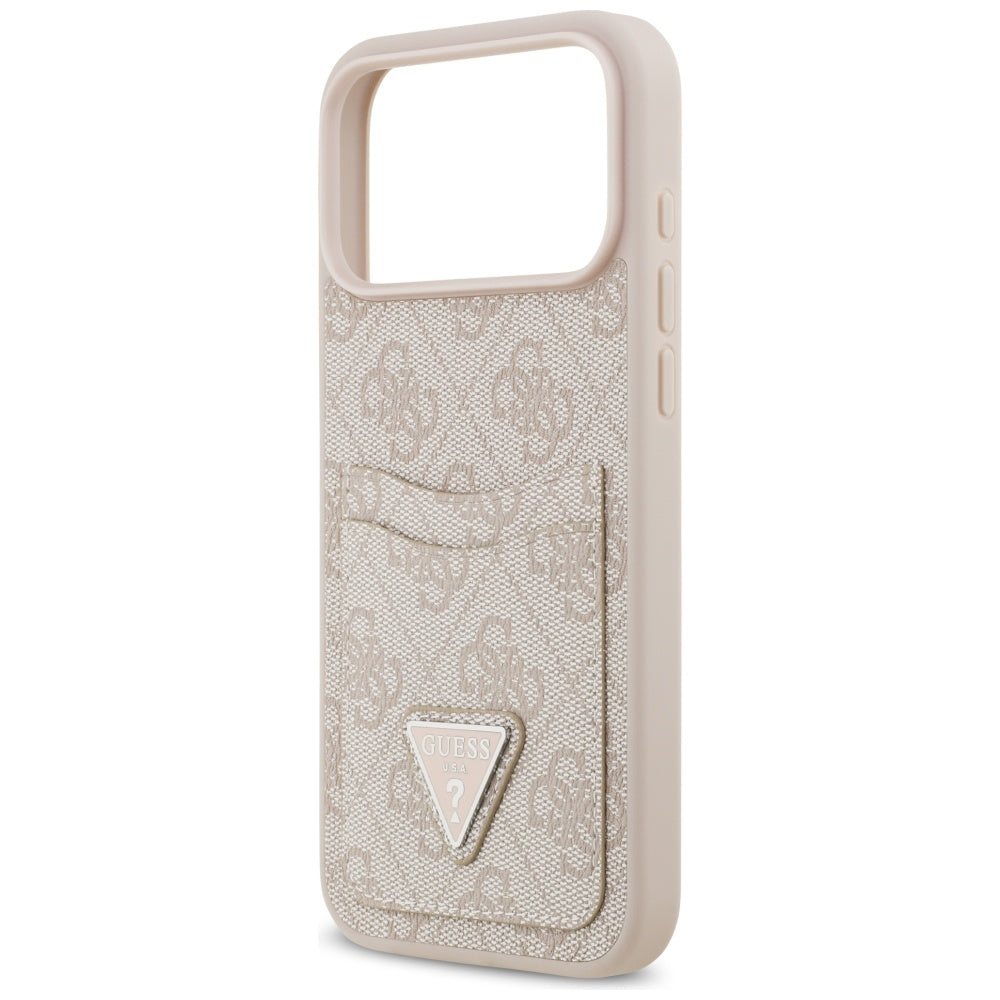 Husa de protectie Guess Hardcase 4G Double Card Triangle (GUHCP17XP4TPP) compatibil cu iPhone 17 Pro Max, Roz