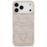 Husa de protectie Guess Hardcase 4G Double Card Triangle (GUHCP17XP4TPP) compatibil cu iPhone 17 Pro Max, Roz