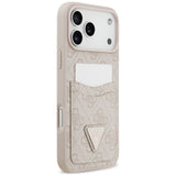 Husa de protectie Guess Hardcase 4G Double Card Triangle (GUHCP17XP4TPP) compatibil cu iPhone 17 Pro Max, Roz