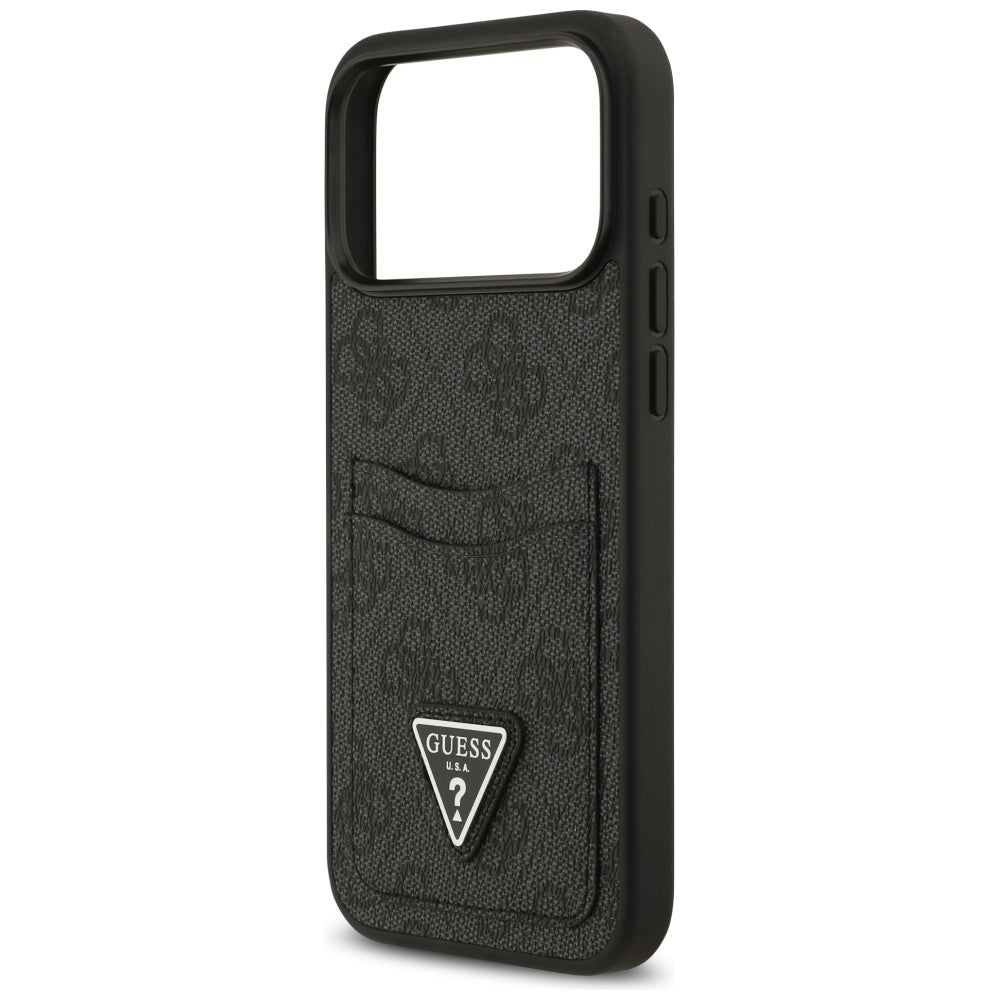 Husa de protectie Guess Hardcase 4G Double Card Triangle (GUHCP17XP4TPK) compatibil cu iPhone 17 Pro Max, Negru