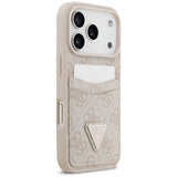 Husa de protectie Guess Hardcase 4G Double Card Triangle (GUHCP17LP4TPP) compatibil cu iPhone 17 Pro, Roz