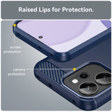 Husa de protectie Techsuit Carbon Silicone compatibil cu Oppo Reno14 F / Reno14 FS 5G, Albastru