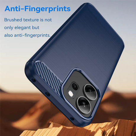 Husa de protectie Techsuit Carbon Silicone compatibil cu Oppo Reno14 F / Reno14 FS 5G, Albastru