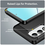 Husa de protectie Techsuit Carbon Silicone compatibil cu Oppo A5 4G / A5 5G, Negru