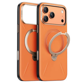 Husa de protectie Torras QPRO Leather Series compatibil cu iPhone 17 Pro, Portocaliu