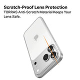 Folie de protectie Torras Lensguard Camera compatibil cu iPhone 17 Pro Max, Negru