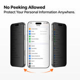 Folie de protectie Torras GlassGo Install Master Privacy compatibil cu iPhone 17 Pro Max, Negru