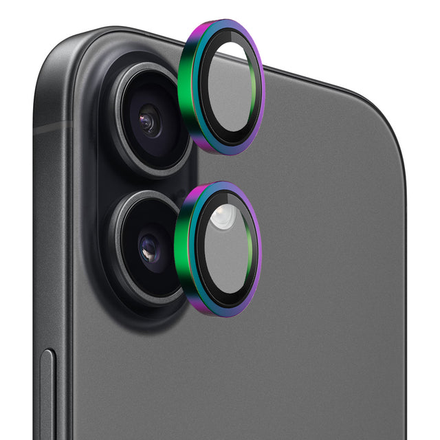 Folie de protectie Blueo Original Metal Frame Lens Glass compatibil cu iPhone 17, Colorful