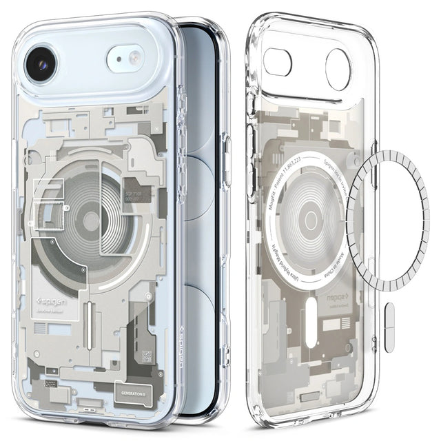 Husa de protectie Spigen Ultra Hybrid Zero One MagSafe (ACS10319) compatibil cu iPhone 17 Air, Titanium Natural