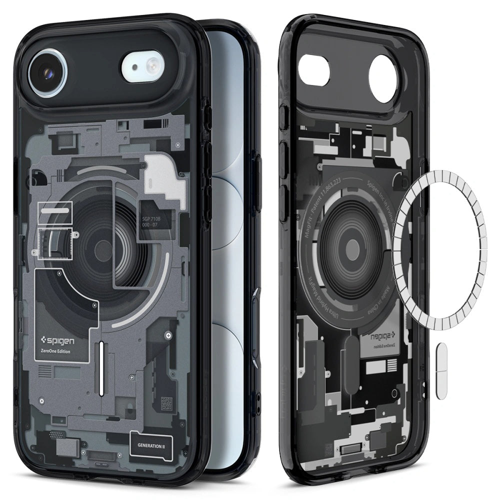 Husa de protectie Spigen Ultra Hybrid Zero One MagSafe (ACS10320) compatibil cu iPhone 17 Air, Negru