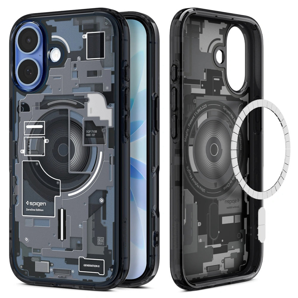 Husa de protectie Spigen Ultra Hybrid Zero One MagSafe (ACS10387) compatibil cu iPhone 17, Negru
