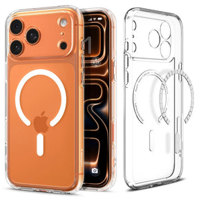 Husa de protectie Spigen Ultra Hybrid MagSafe (ACS10282) compatibil cu iPhone 17 Pro Max, Transparent /White