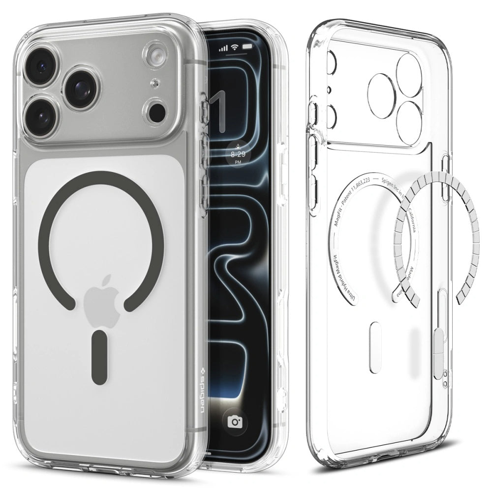 Husa de protectie Spigen Ultra Hybrid MagSafe (ACS10283) compatibil cu iPhone 17 Pro Max, Transparent /Graphite