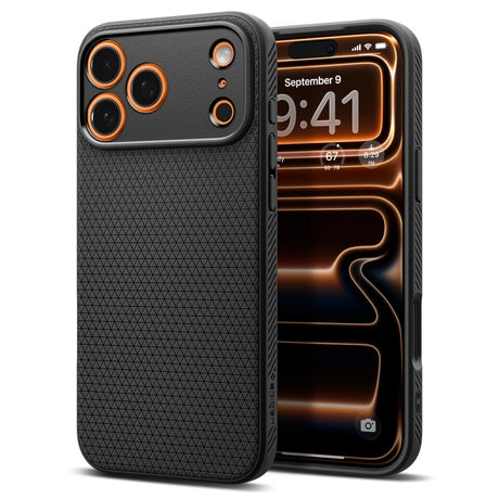 Husa de protectie Spigen Liquid Air (ACS10265) compatibil cu iPhone 17 Pro Max, Negru Mat