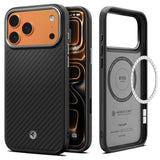 Husa de protectie Spigen Enzo Aramid compatibil cu iPhone 17 Pro Max, Negru