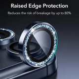 Folie de protectie ESR Armorite Camera Lens Protectors compatibil cu iPhone 14 Pro/Pro Max/15 Pro/Pro Max/16 Pro/Pro Max/17 Pro/Pro Max, Albastru Shimmer