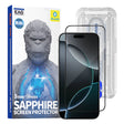 Folie de protectie Blueo Premium Sapphire Non Breaking / Scratching 9H Glass compatibil cu iPhone 16 Pro / iPhone 17 / iPhone 17 Pro, Negru