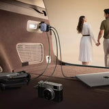 Incarcator Ugreen Car EC603 (55909B), with Retractable USB-C Cable, Dual-Port, 90W, Quick Charge, 70cm, Negru
