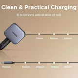 Incarcator Ugreen Car EC603 (55909B), with Retractable USB-C Cable, Dual-Port, 90W, Quick Charge, 70cm, Negru