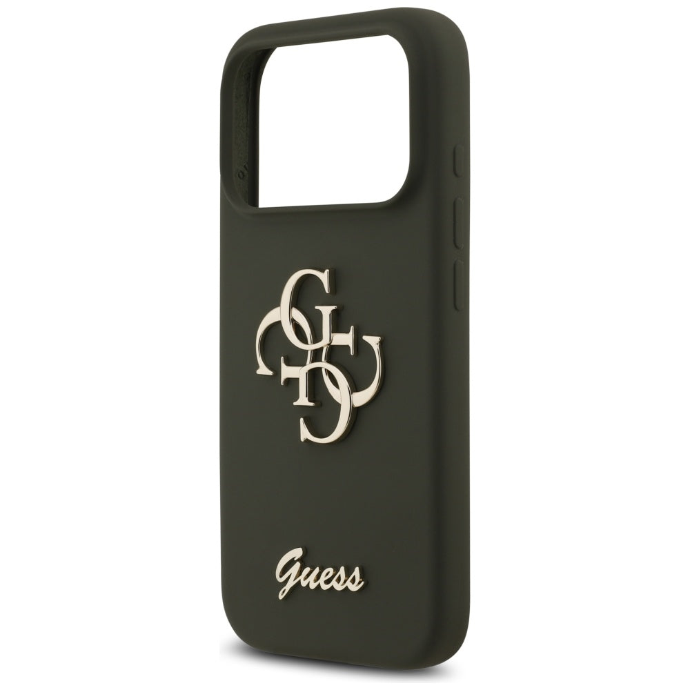 Husa de protectie Guess Silicone Big 4G Script (GUHCP17XSC4GSMA) compatibil cu iPhone 17 Pro Max, Kaki