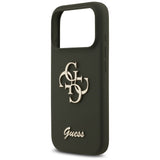Husa de protectie Guess Silicone Big 4G Script (GUHCP17XSC4GSMA) compatibil cu iPhone 17 Pro Max, Kaki