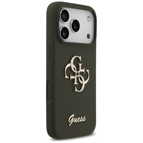 Husa de protectie Guess Silicone Big 4G Script (GUHCP17XSC4GSMA) compatibil cu iPhone 17 Pro Max, Kaki
