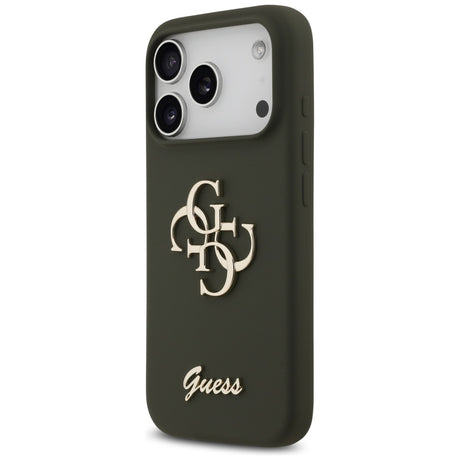 Husa de protectie Guess Silicone Big 4G Script (GUHCP17XSC4GSMA) compatibil cu iPhone 17 Pro Max, Kaki