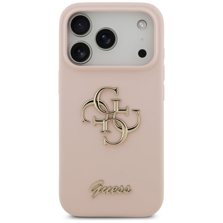 Husă Guess Silicone Big 4G Script pentru iPhone 17 Pro, roz
