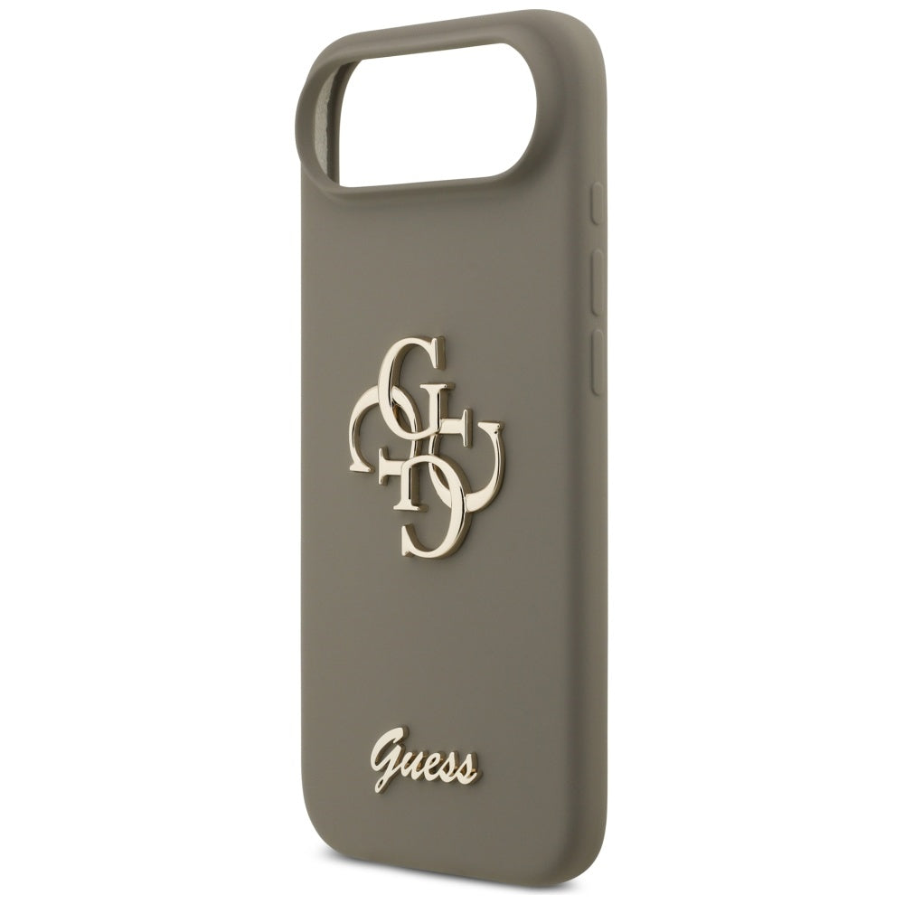 Husa de protectie Guess Silicone Big 4G Script (GUHCP17MSC4GSMW) compatibil cu iPhone 17 Air, Maro
