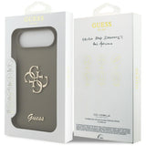 Husa de protectie Guess Silicone Big 4G Script (GUHCP17MSC4GSMW) compatibil cu iPhone 17 Air, Maro