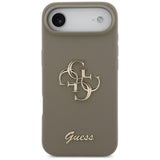 Husa de protectie Guess Silicone Big 4G Script (GUHCP17MSC4GSMW) compatibil cu iPhone 17 Air, Maro