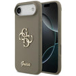 Husa de protectie Guess Silicone Big 4G Script (GUHCP17MSC4GSMW) compatibil cu iPhone 17 Air, Maro