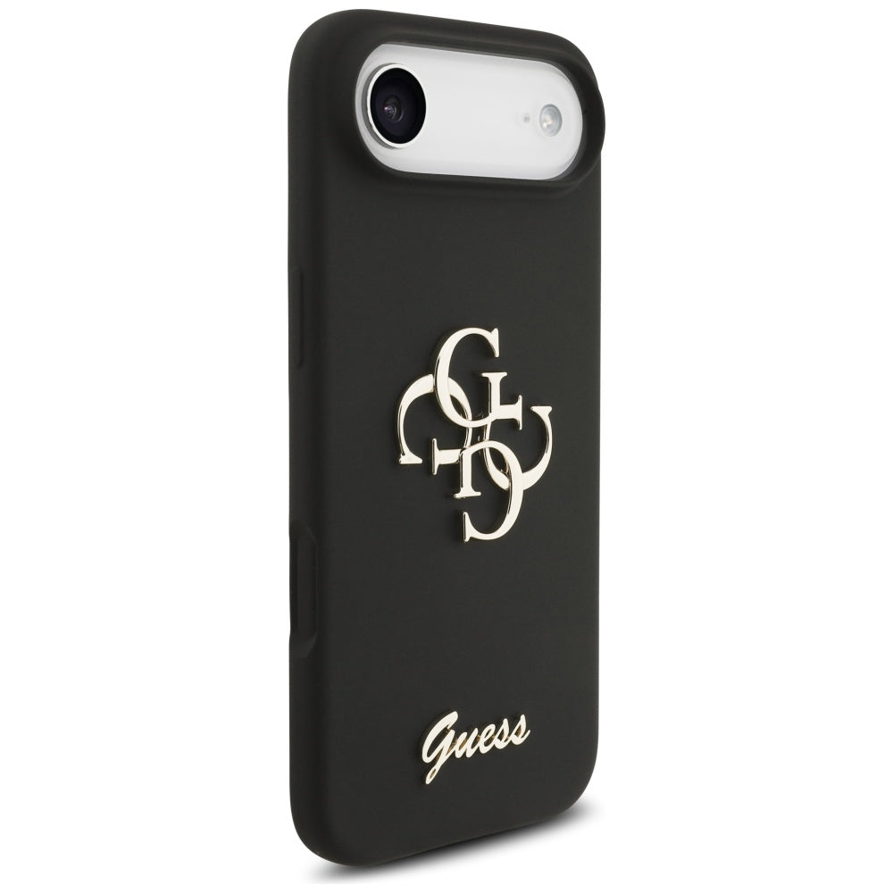Husa de protectie Guess Silicone Big 4G Script (GUHCP17MSC4GSMK) compatibil cu iPhone 17 Air, Negru