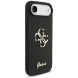 Husa de protectie Guess Silicone Big 4G Script (GUHCP17MSC4GSMK) compatibil cu iPhone 17 Air, Negru