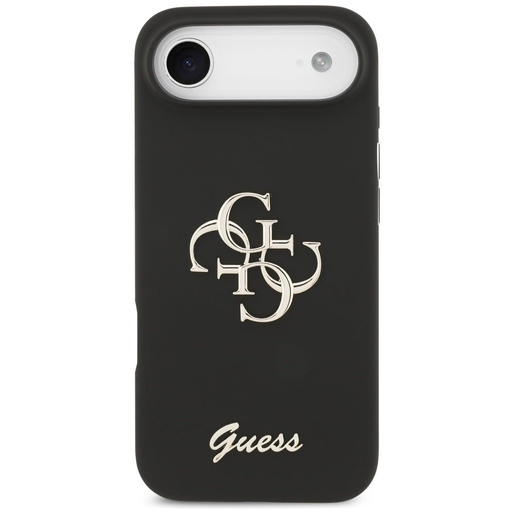 Husa de protectie Guess Silicone Big 4G Script (GUHCP17MSC4GSMK) compatibil cu iPhone 17 Air, Negru
