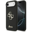 Husa de protectie Guess Silicone Big 4G Script (GUHCP17MSC4GSMK) compatibil cu iPhone 17 Air, Negru