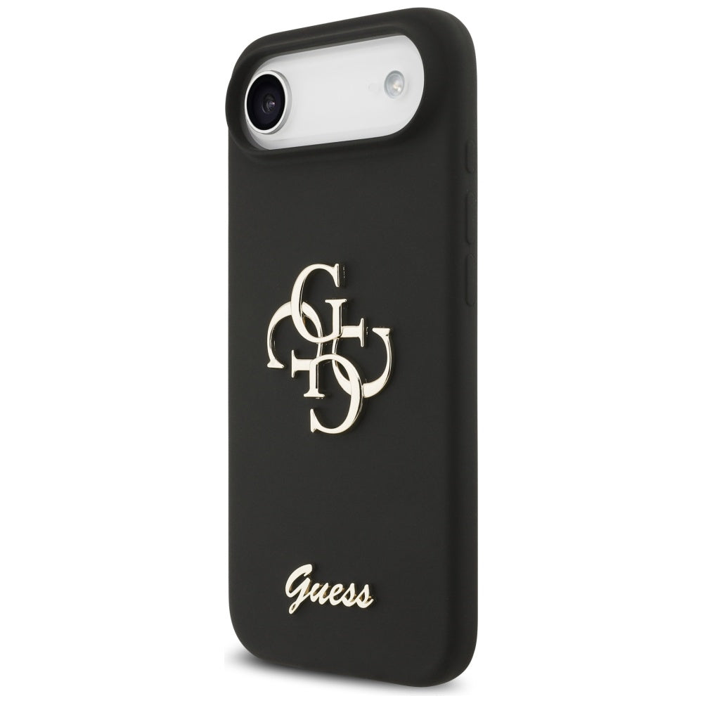 Husa de protectie Guess Silicone Big 4G Script (GUHCP17MSC4GSMK) compatibil cu iPhone 17 Air, Negru