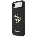 Husa de protectie Guess Silicone Big 4G Script (GUHCP17MSC4GSMK) compatibil cu iPhone 17 Air, Negru
