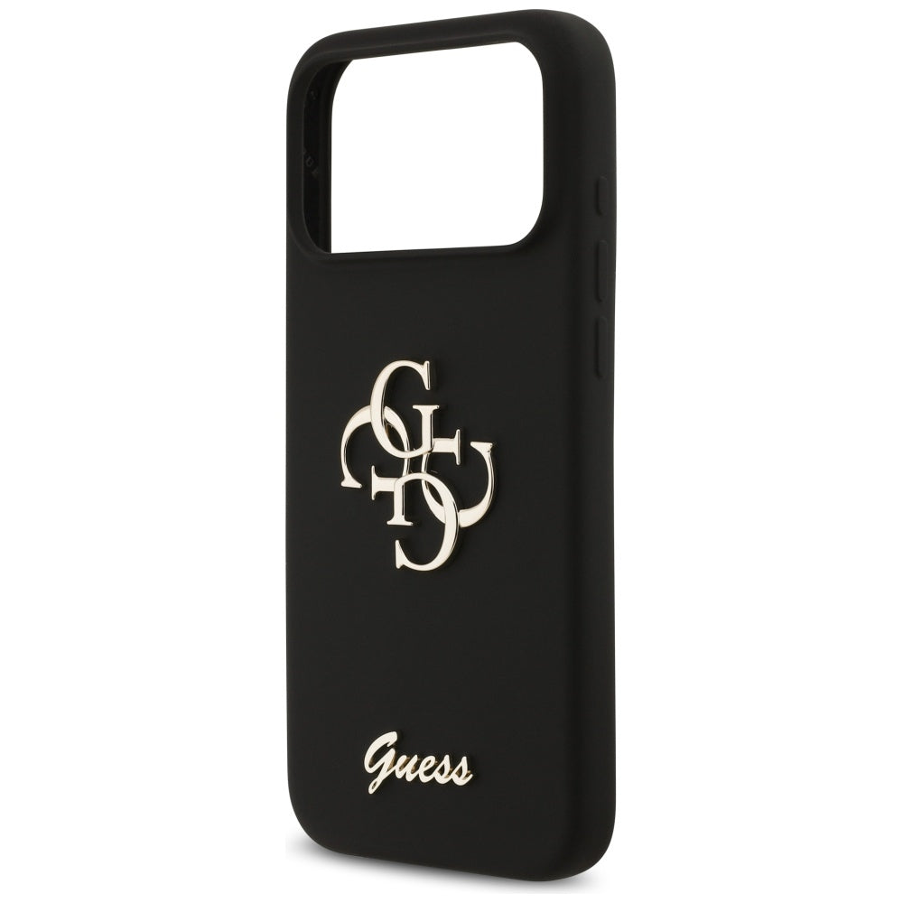 Husa de protectie Guess Silicone Big 4G Script (GUHCP17XSC4GSMK) compatibil cu iPhone 17 Pro Max, Negru