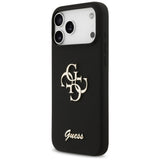 Husa de protectie Guess Silicone Big 4G Script (GUHCP17XSC4GSMK) compatibil cu iPhone 17 Pro Max, Negru