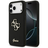 Husa de protectie Guess Silicone Big 4G Script (GUHCP17XSC4GSMK) compatibil cu iPhone 17 Pro Max, Negru