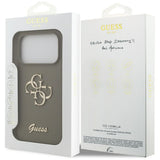 Husa de protectie Guess Silicone Big 4G Script (GUHCP17LSC4GSMW) compatibil cu iPhone 17 Pro, Maro