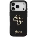 Husa de protectie Guess Silicone Big 4G Script (GUHCP17LSC4GSMK) compatibil cu iPhone 17 Pro, Negru