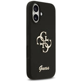 Husa de protectie Guess Silicone Big 4G Script (GUHCP17SSC4GSMK) compatibil cu iPhone 17, Negru