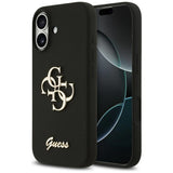 Husa de protectie Guess Silicone Big 4G Script (GUHCP17SSC4GSMK) compatibil cu iPhone 17, Negru