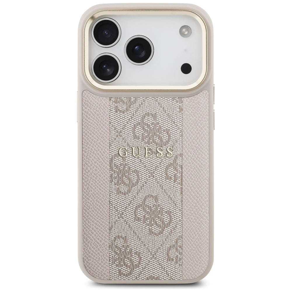 Husa de protectie Guess Hardcase 4G Stripe compatibil cu iPhone 17 Pro, Roz