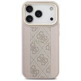 Husa de protectie Guess Hardcase 4G Stripe compatibil cu iPhone 17 Pro, Roz
