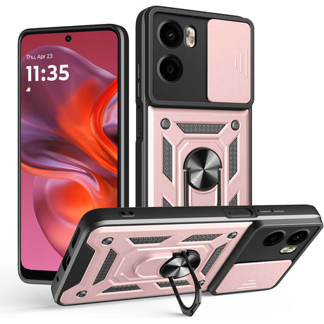 Husa de protectie Techsuit CamShield Series compatibil cu Motorola Moto G05 / E15, Roz Auriu