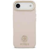 Husa de protectie Guess Grained Strass Logo MagSafe (GUHMP17MPGCRMDEP) compatibil cu iPhone 17 Air, Roz