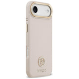 Husa de protectie Guess Grained Strass Logo MagSafe (GUHMP17MPGCRMDEP) compatibil cu iPhone 17 Air, Roz